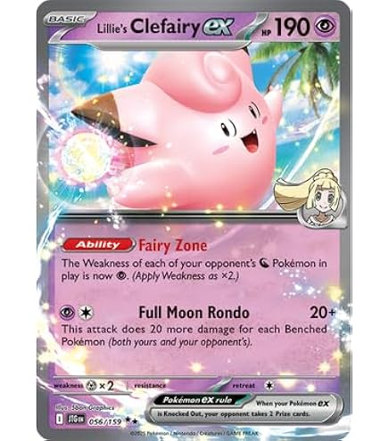 Amazon.com: Pokemon - Lillie's Clefairy ex 173/159 – Journey